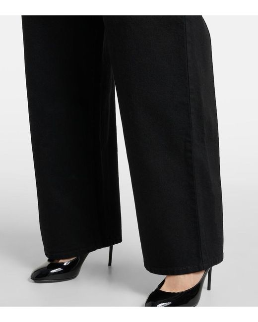 Alaïa Blue High-Rise Straight Jeans