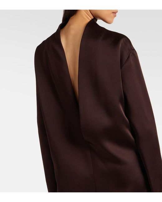 Tom Ford Brown Crepe Satin Gown