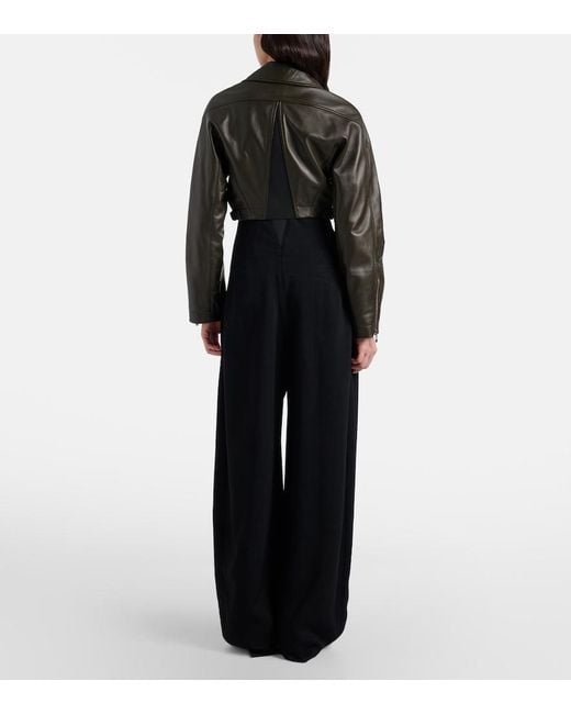 Alaïa Black Barrel-Leg Pants