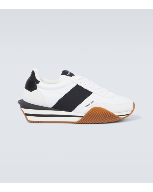 Tom Ford James Leather Sneakers in White for Men Lyst UK