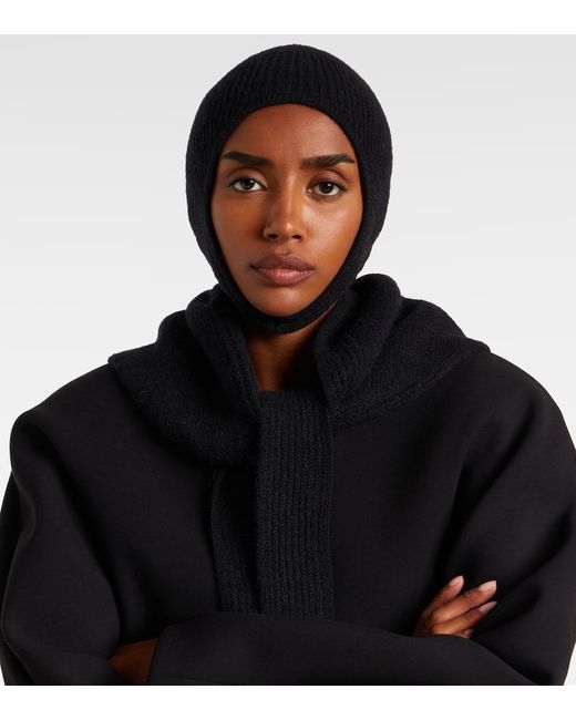 Capucha Gros Grain En Mezcla De Alpaca Jacquemus de color Black