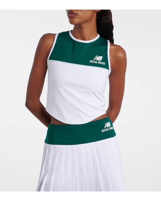 X New Balance Tank Top De Jersey Miu Miu de color Green