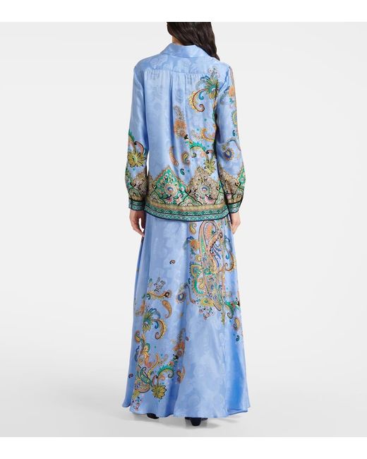 Etro Blue Printed Shirt