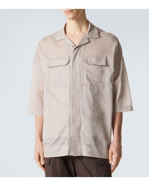 Rick Owens Natural Magnum Tommy Cotton Shirt for men