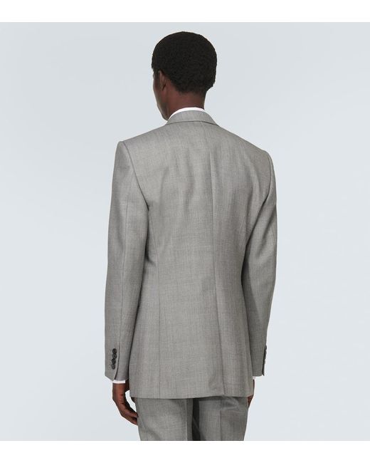 Alexander McQueen Anzugjacke aus Wolle in Gray für Herren