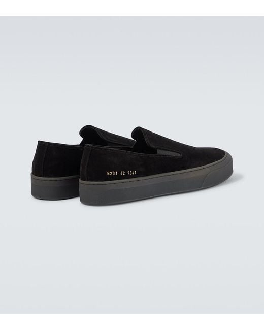 Common Projects Black Suede Slip-On Sneakers for men