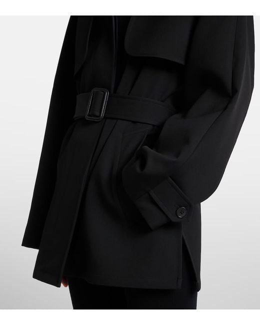The Row Black Usuaia Belted Virgin Wool Jacket