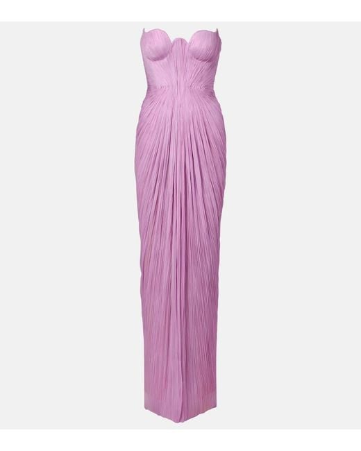 Maria Lucia Hohan Purple Jasleen Silk Tulle Corset Gown