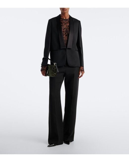 Fendi Black Sheer Lace Top