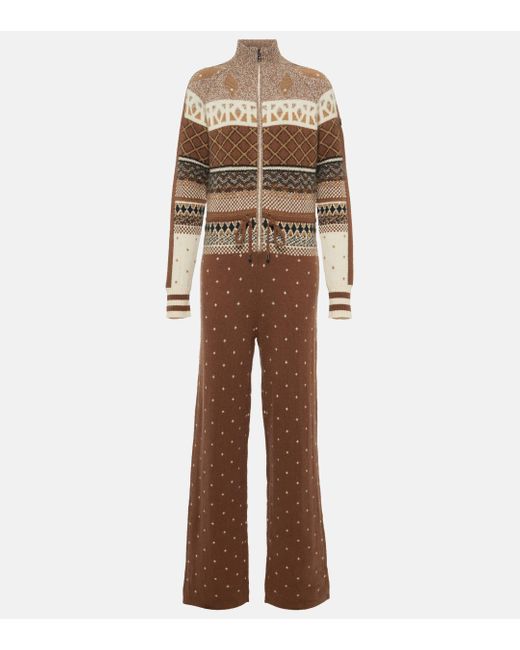 Combi-pantalon Agnetha intarsia Bogner en coloris Brown