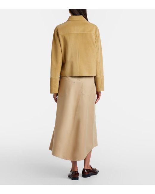 Loewe Natural Asymmetric Cotton Midi Skirt