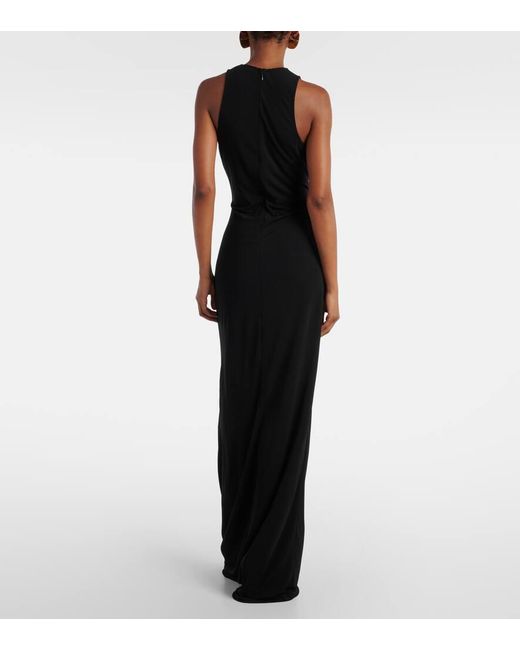 Vestido Largo Duo Bezel Quartz En Jersey Christopher Esber de color Black