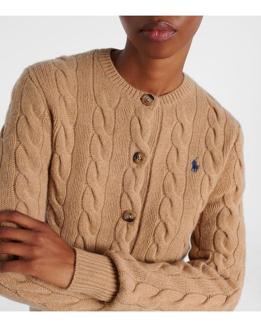 Cardigan De Lana Y Cachemir Polo Ralph Lauren de color Natural