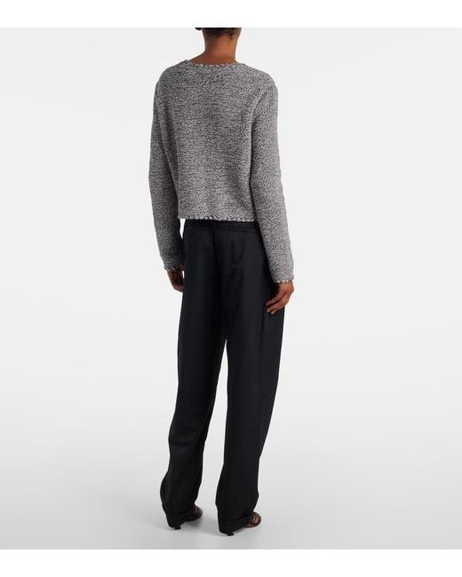 Proenza Schouler Gray Nidia Macrame Cotton Jacket