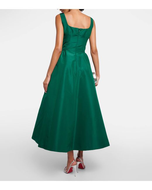 Robe longue en soie Carolina Herrera en coloris Green