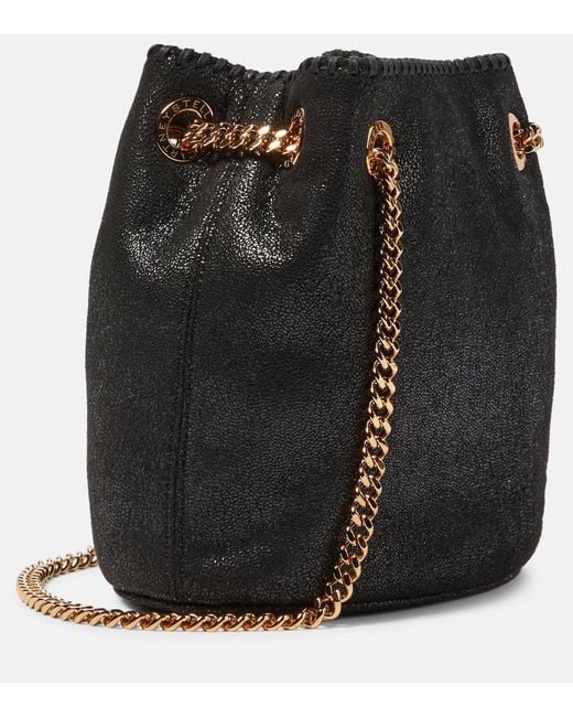 Stella McCartney Black Falabella Faux Leather Bucket Bag