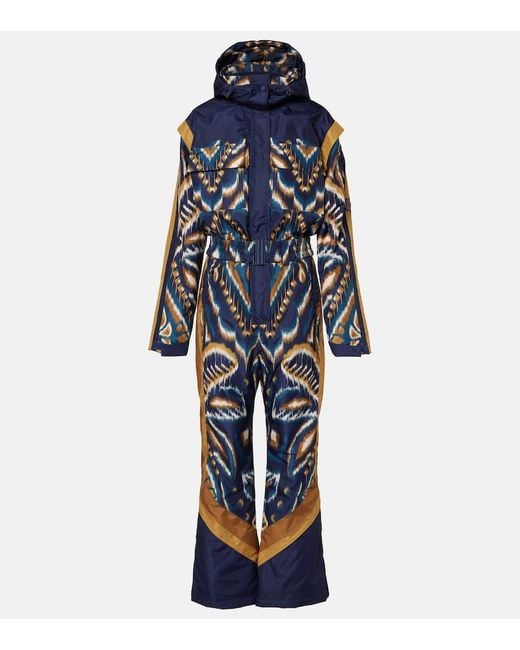 Farm Rio Blue Pineapple Ikat Ski Suit