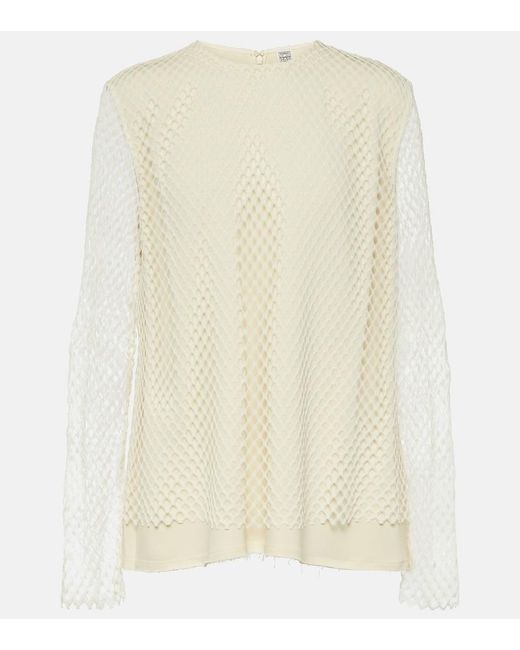 Totême Natural Layered Lace Top