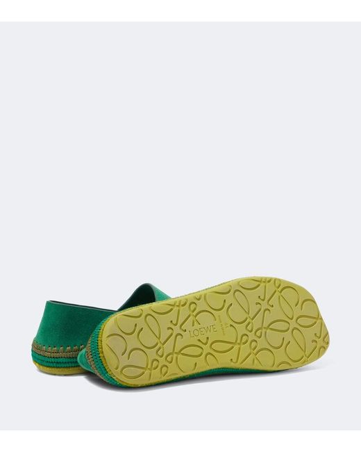 Loewe Green Paula's Ibiza Rio Suede Espadrilles for men