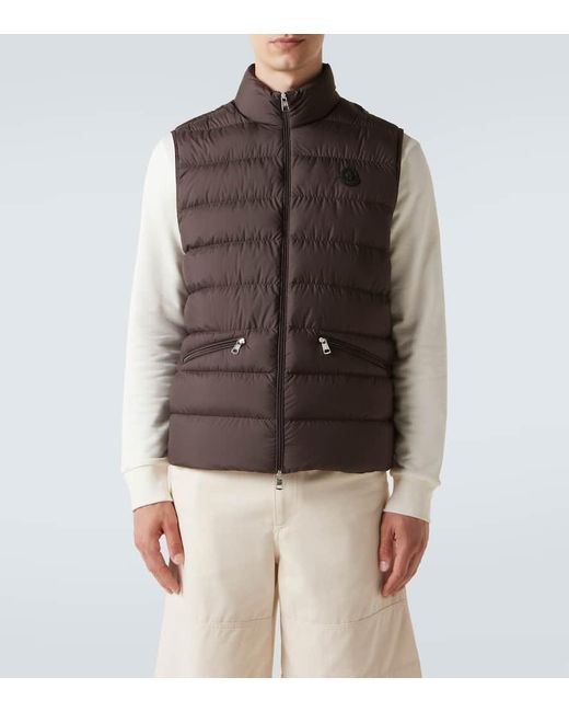 Gilet Imbottito Treompan di Moncler in Brown da Uomo
