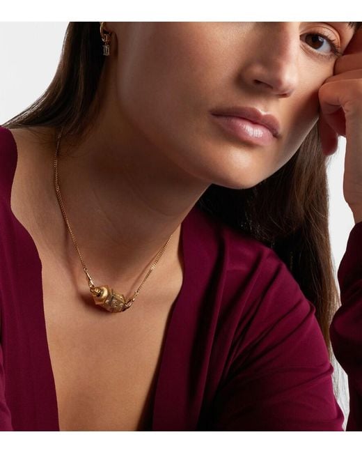 Marie Lichtenberg Metallic Milky Way 18Kt Locket Necklace With Diamonds And Rubies