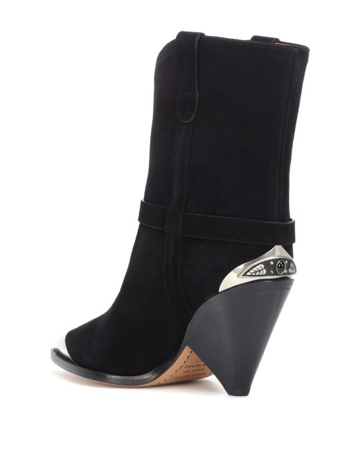 isabel marant lamsy suede ankle boots