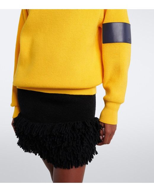 Loewe Yellow Double L Wool-Blend Sweater