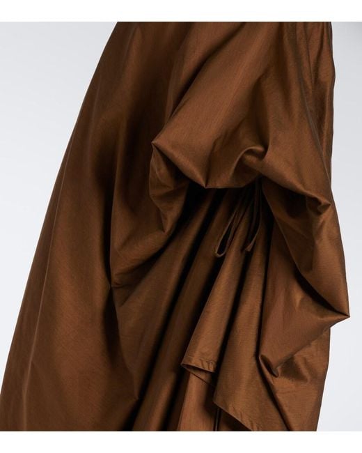 Vivienne Westwood Brown Chichi Draped Cotton-Blend Bustier Dress