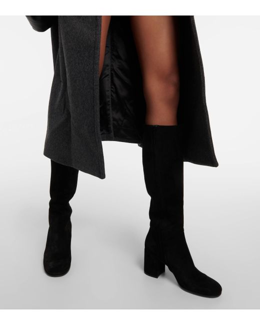 Gianvito Rossi Black Joelle Suede Knee-high Boots