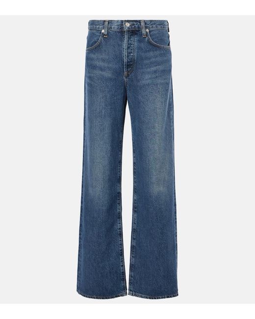 Citizens of Humanity Blue Annina High-Rise Wide-Leg Jeans