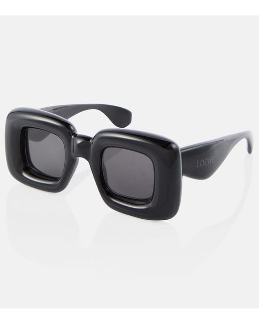 Loewe Black Inflated Rectangular Sunglasses