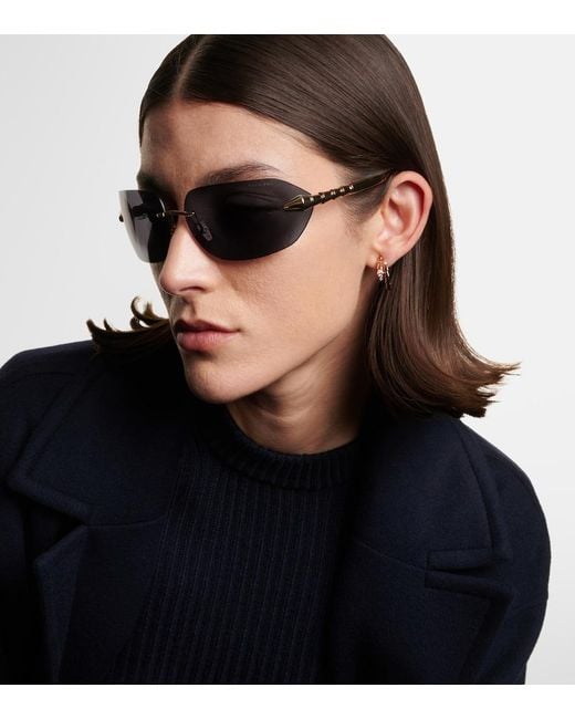BVLGARI Gray Serpenti Square Sunglasses