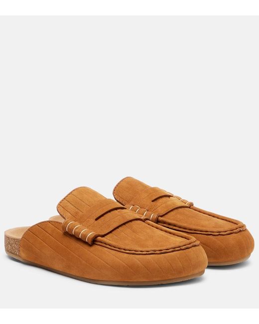 J.W. Anderson Brown Stitch Suede Mules