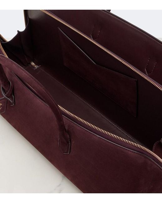 Alaïa Red Delta Medium Suede Top Handle Bag