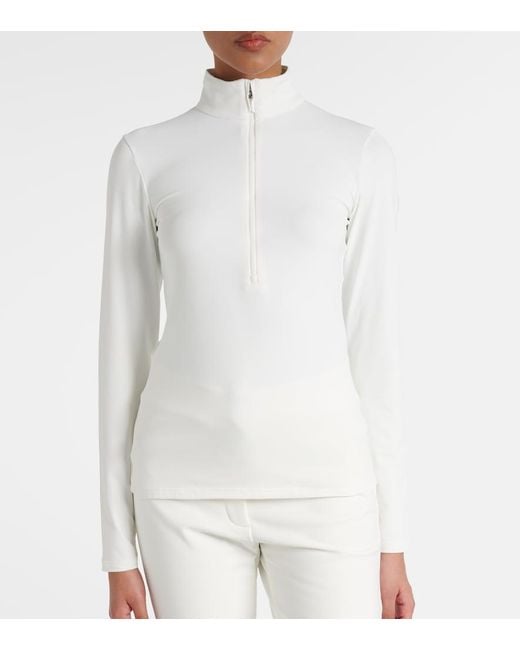 Fusalp White Logo Half-zip Ski Top