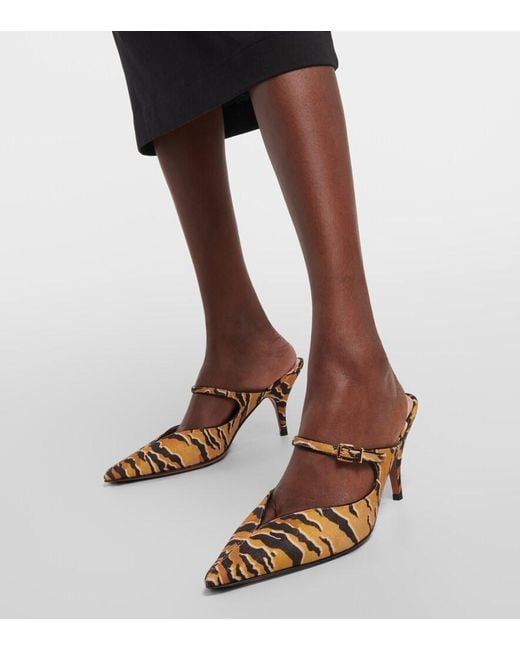 Zimmermann Natural Aura Printed Mules