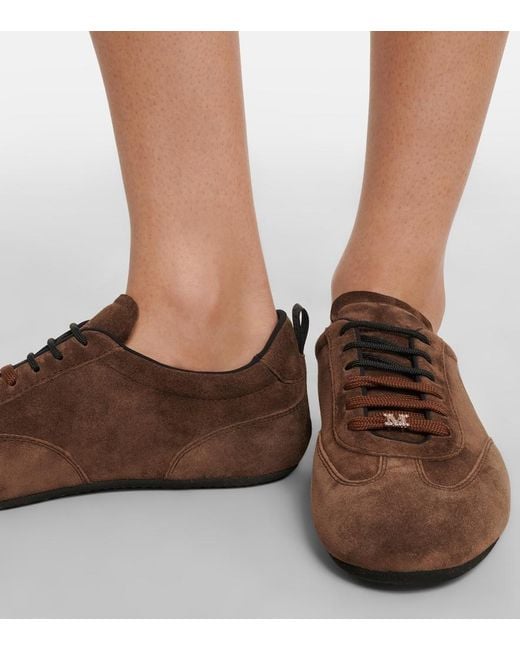 Max Mara Brown Suede Sneakers
