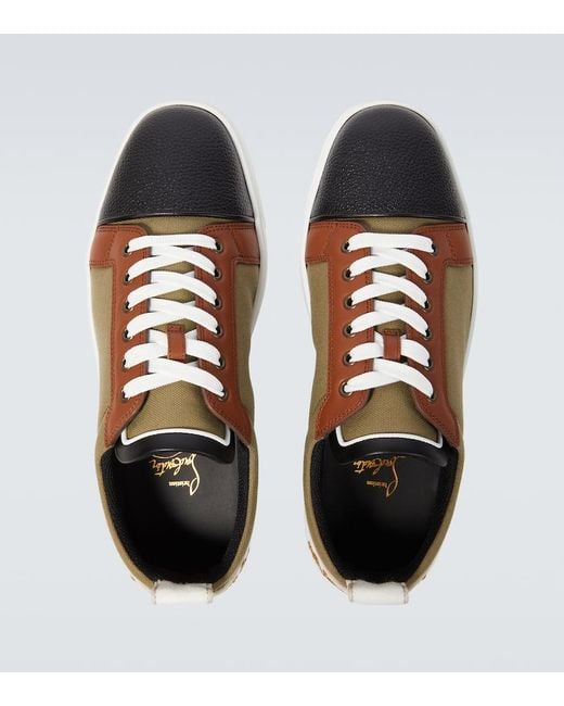 Christian Louboutin Multicolor Fun Louis Junior Leather And Canvas Sneakers for men