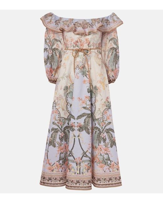 Abito Midi Wylie di Zimmermann in Multicolor