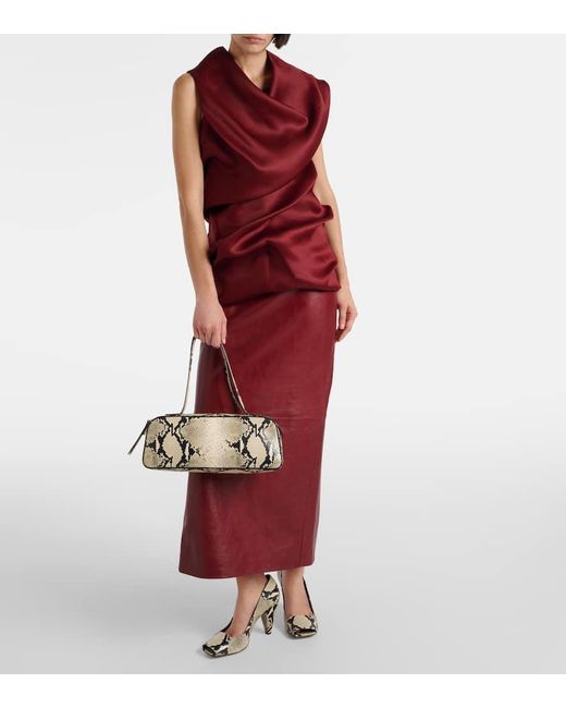 Borsa A Spalla Simona di Khaite in Metallic