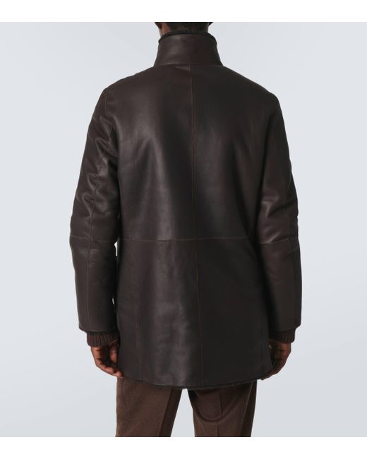Giorgio armani shearling coat outlet