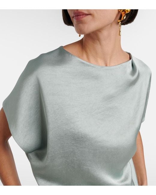 Vince Blue Satin Top