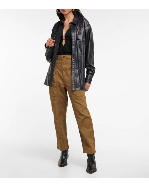 Isabel Marant Natural Hose Pandore Aus Einem Baumwollgemisch