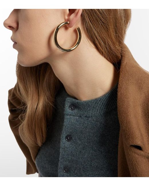 Jennifer Fisher Metallic Samira Baby 10kt Gold-plated Hoop Earrings