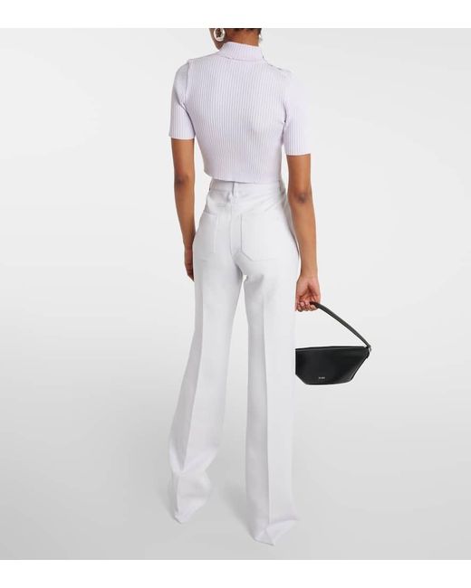 Pantaloni flared Uniform di Courreges in White