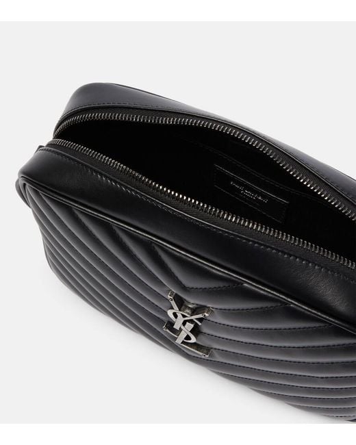 Saint Laurent Black Lou Quilted Leather Camera Bag
