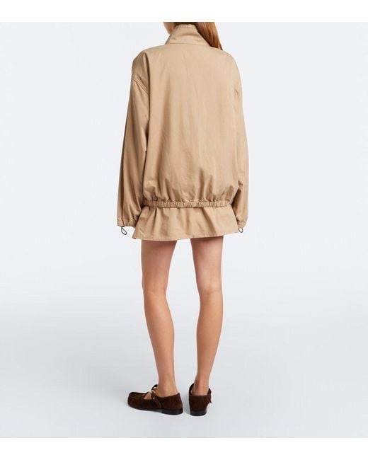 Miu Miu Natural Cotton Gabardine Miniskirt