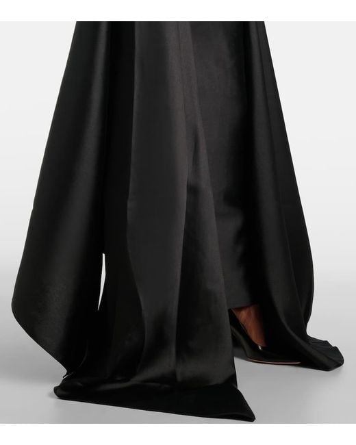 Solace London Black Charo Abendkleid