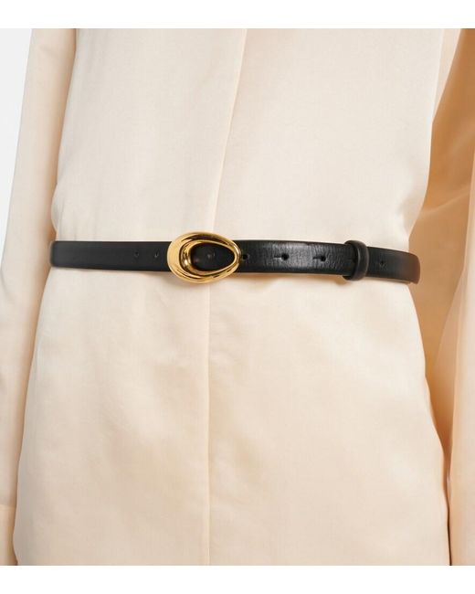 Khaite Black Olivia Leather Belt
