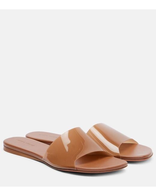 AMINA MUADDI Brown Bianca Glass 95 Mules